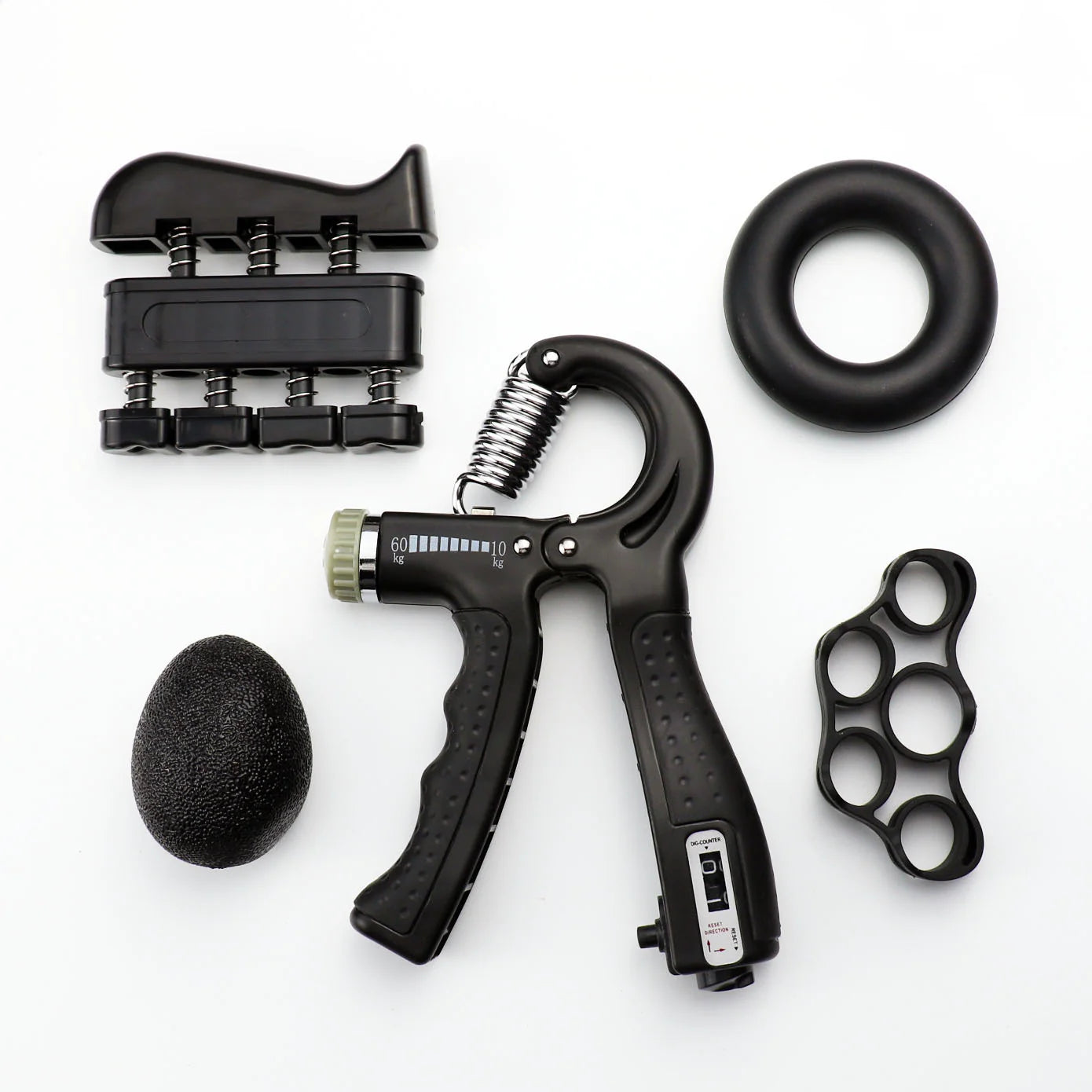 WOM - Adjustable Hand Grip Strength Trainer with Finger Exerciser