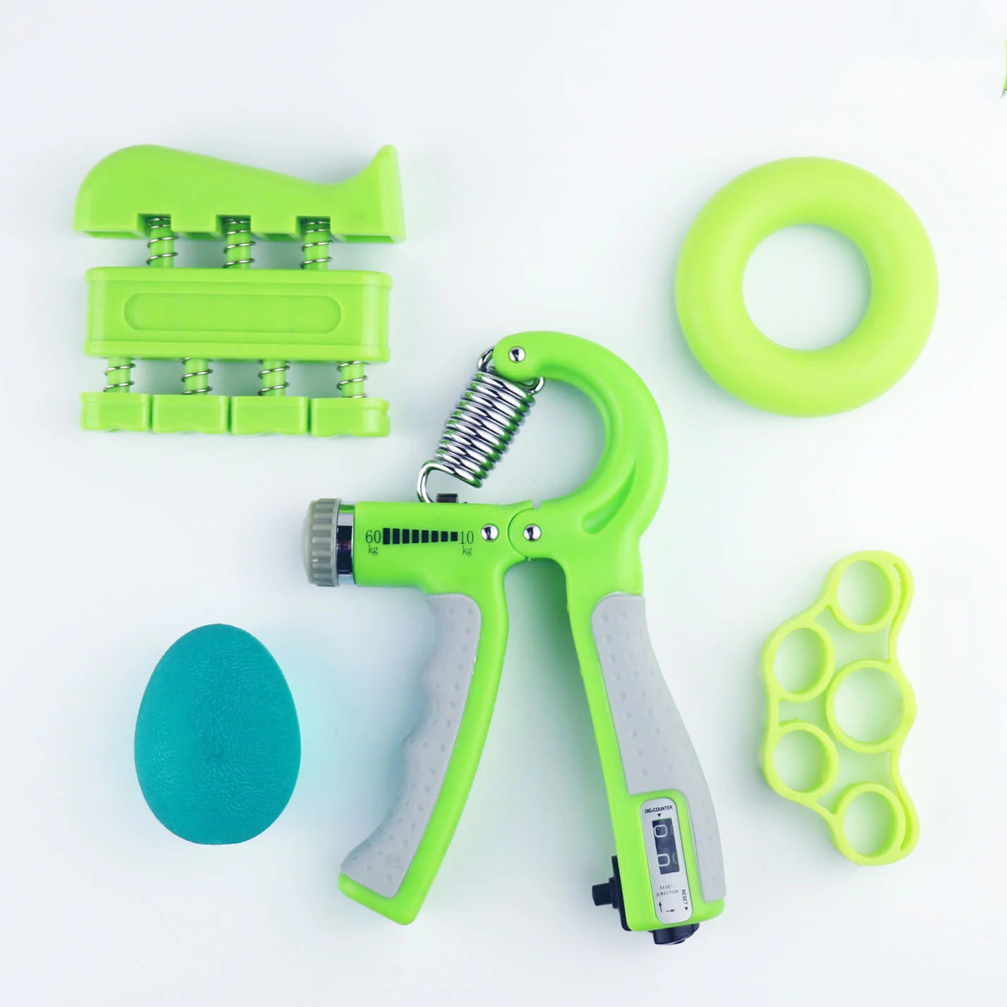 WOM - Adjustable Hand Grip Strength Trainer with Finger Exerciser