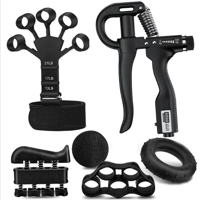 WOM - Adjustable Hand Grip Strength Trainer with Finger Exerciser